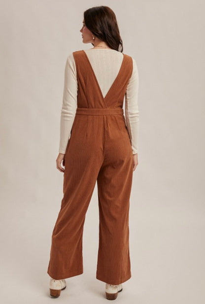 Corduroy Jumpsuit Mocha