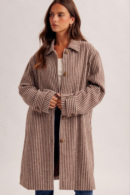 Striped Long Coat