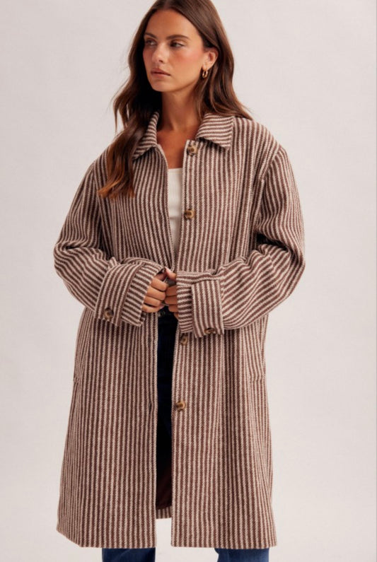 Striped Long Coat