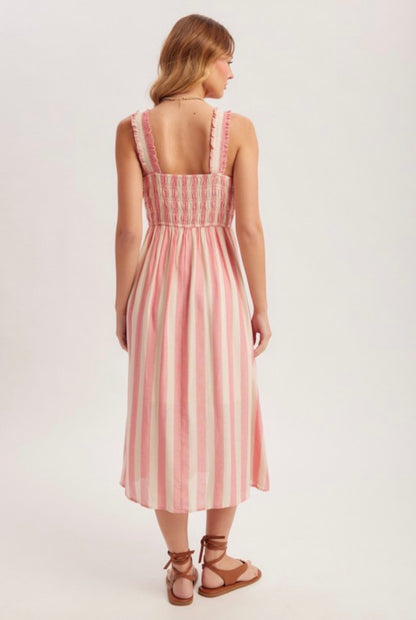 Smocked Midi Dress