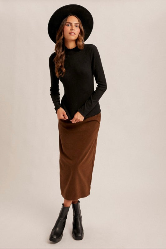 Rib Long Sleeve Black