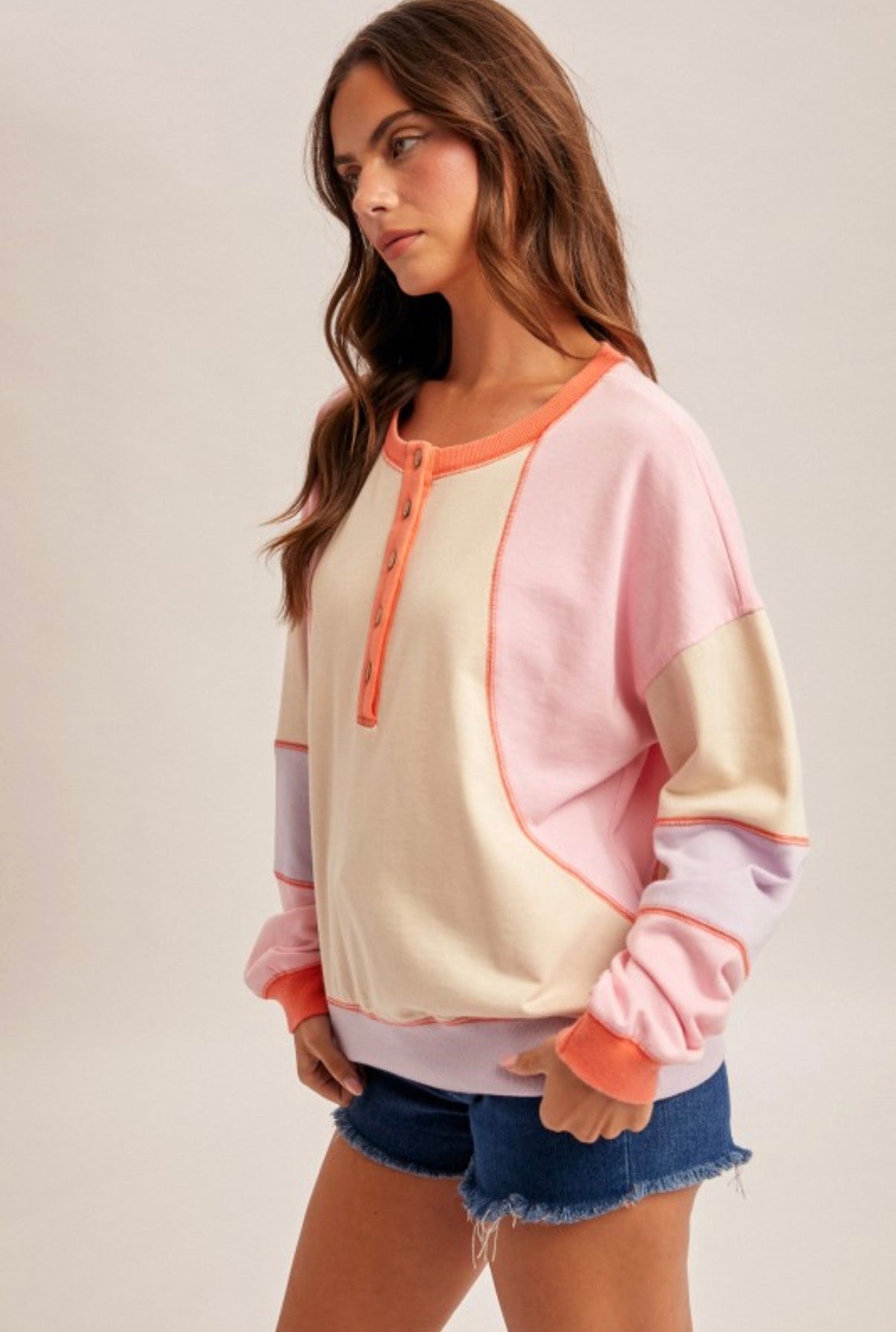 Color Block Henley