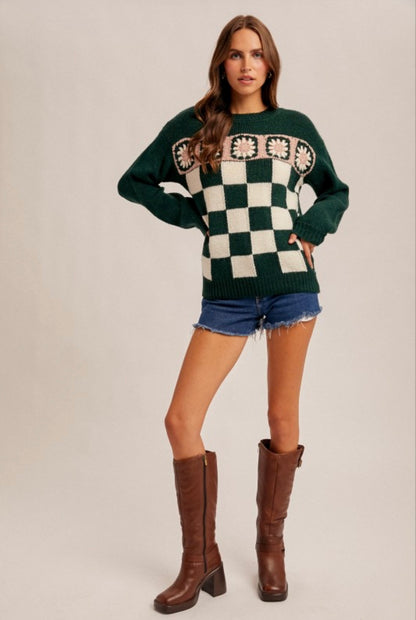 Crochet Checker Sweater