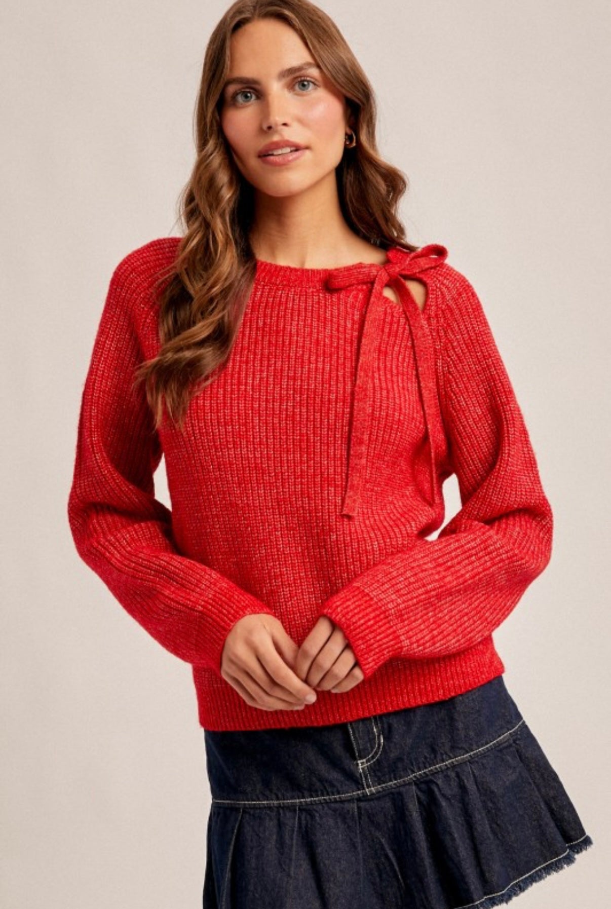 Tie Neck Sweater