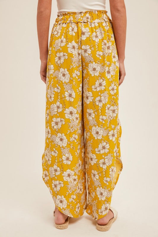 Floral Wide Leg Pants