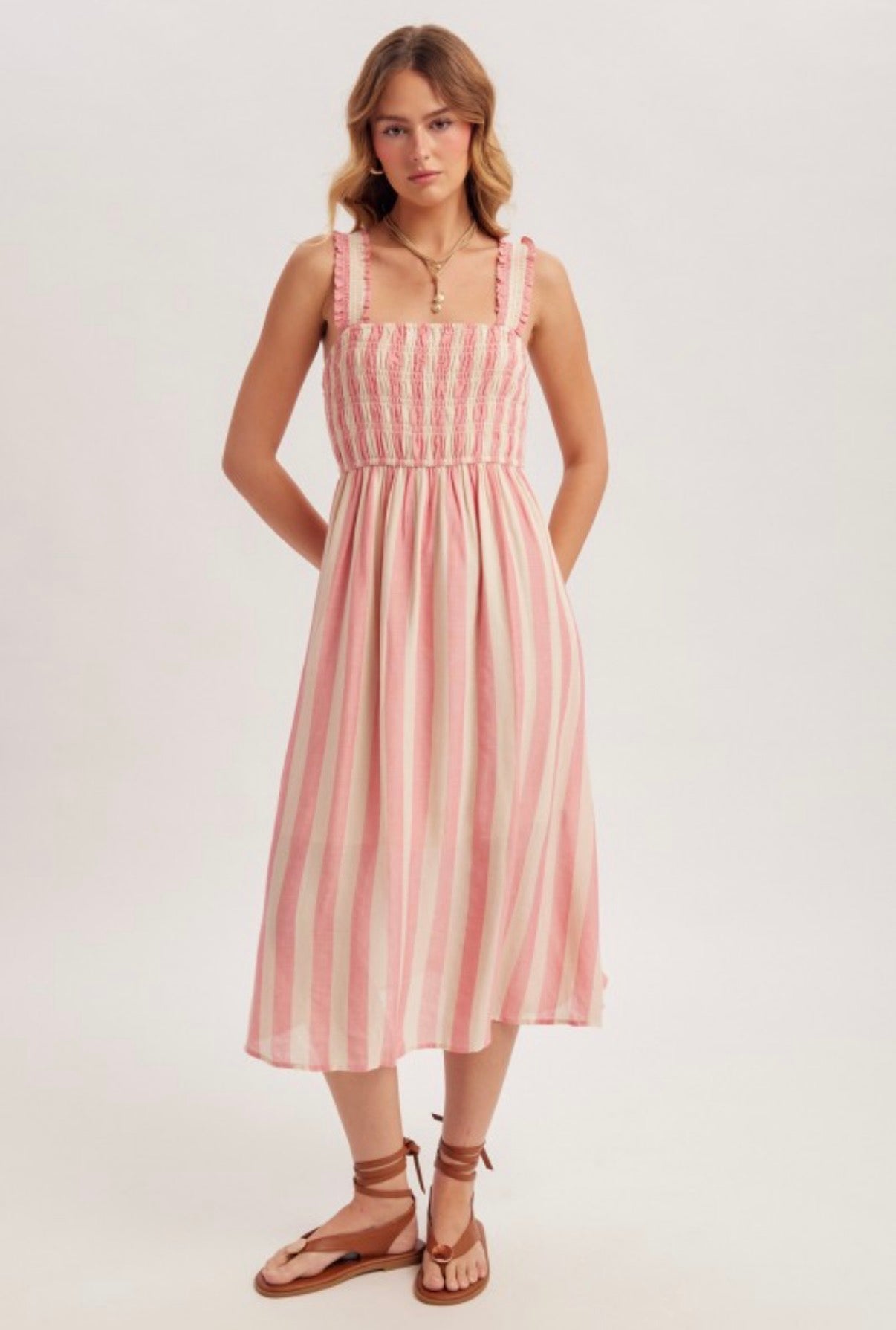 Smocked Midi Dress