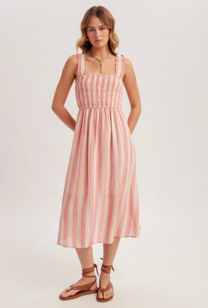 Smocked Midi Dress