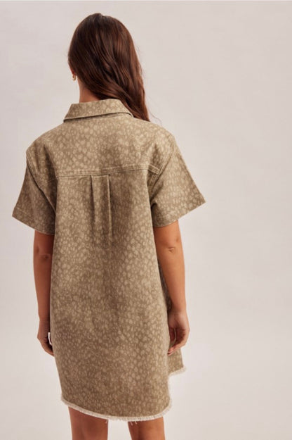Leopard Denim Dress