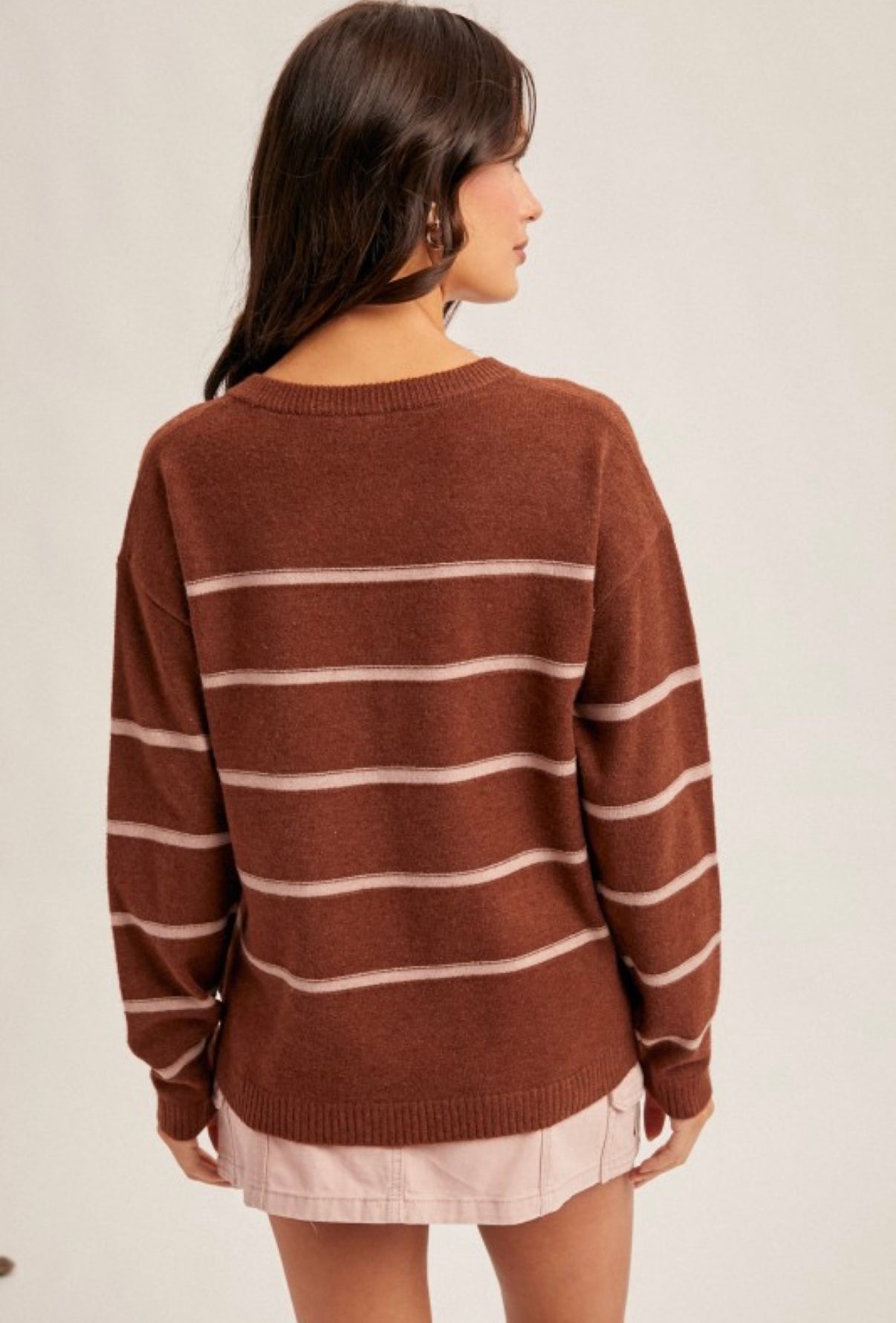 Stripe VNeck Sweater