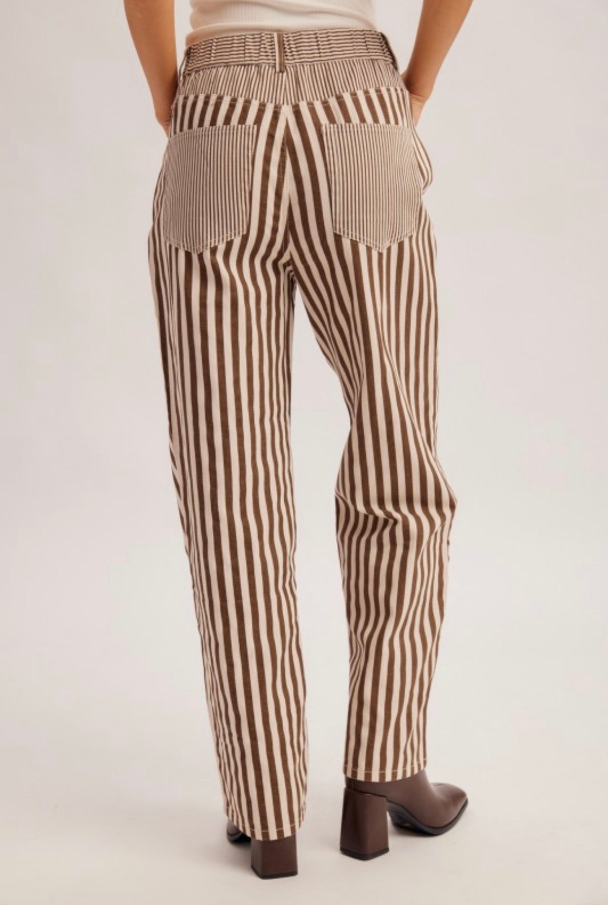Mixed Wide Leg Pants