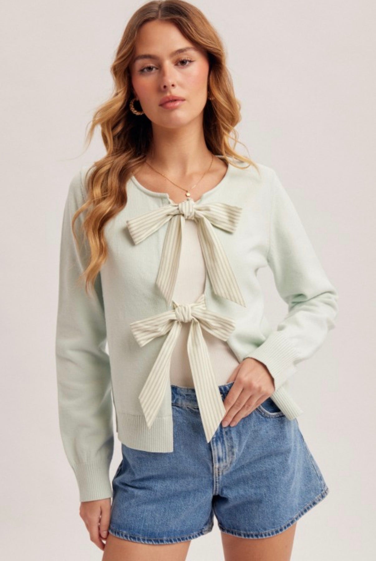 Ribbon Bow Cardi