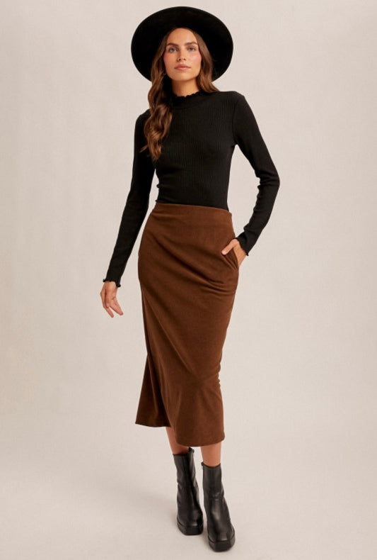 Brush Midi Skirt