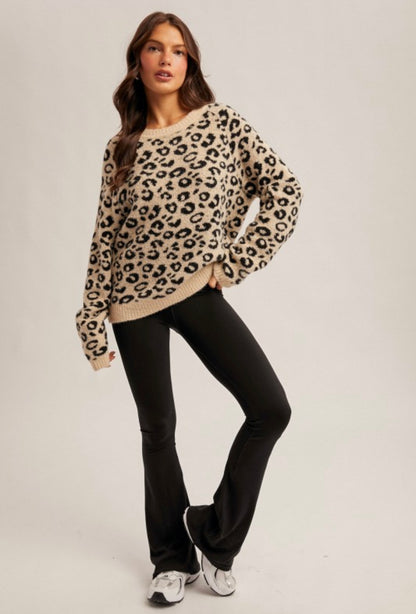 Fuzzy Leopard Sweater
