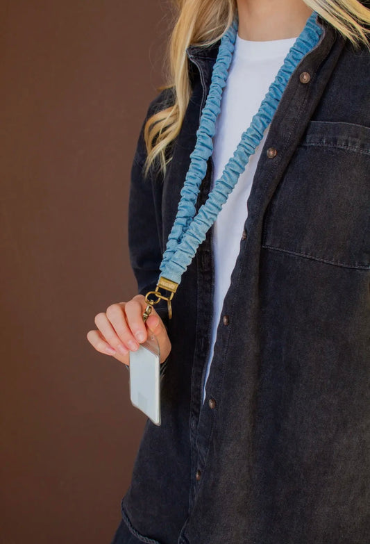 Baby Blue Jean Lanyard