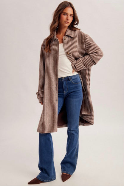 Striped Long Coat
