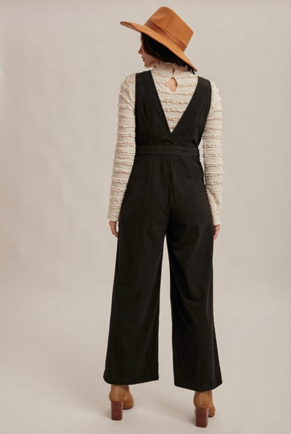 Corduroy Jumpsuit Black