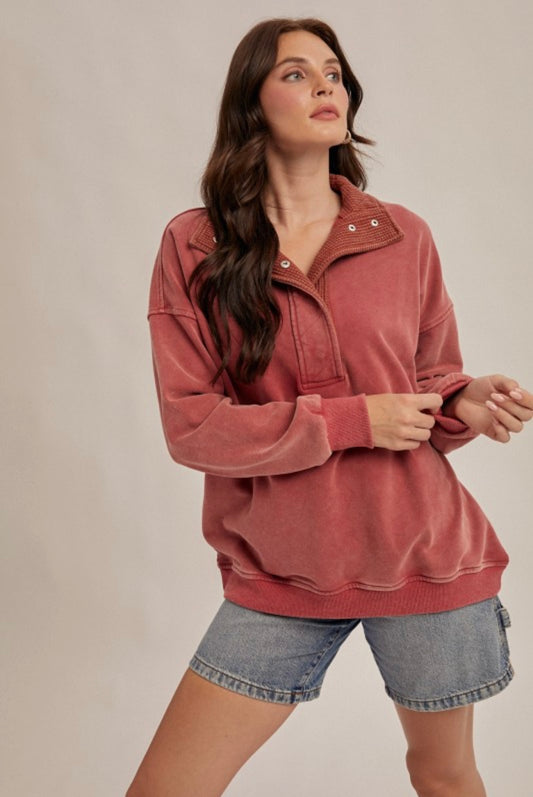 Thermal Sweatshirt Red