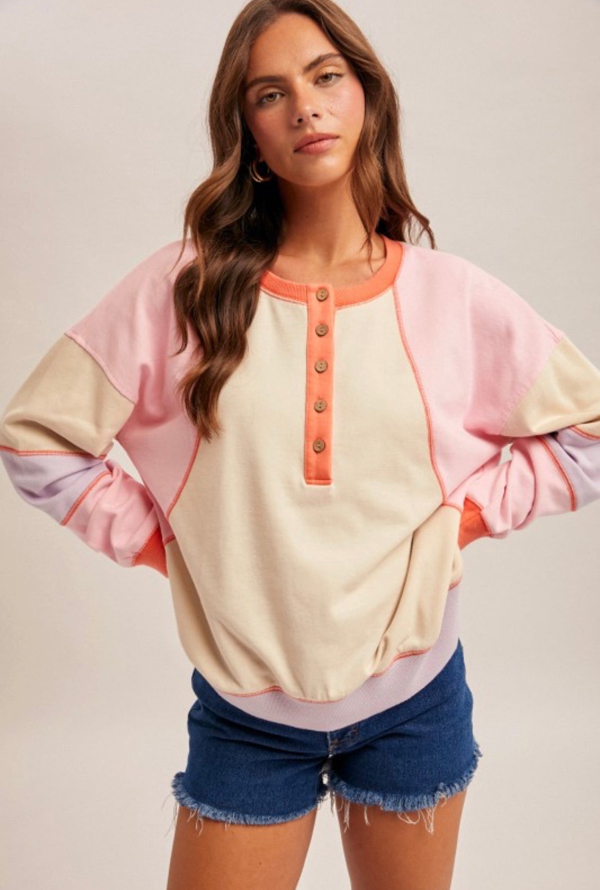 Color Block Henley