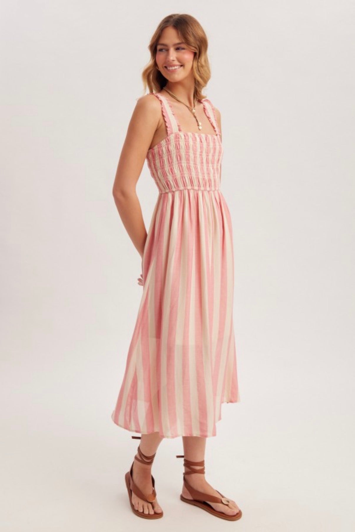 Smocked Midi Dress