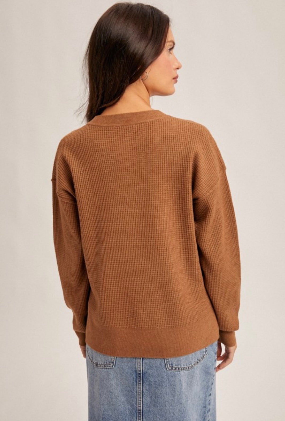 Waffle Sweater Brown