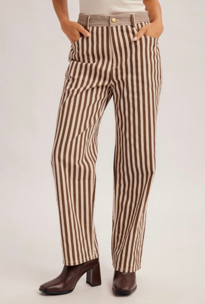 Mixed Wide Leg Pants