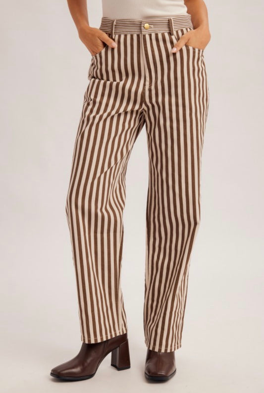Mixed Wide Leg Pants