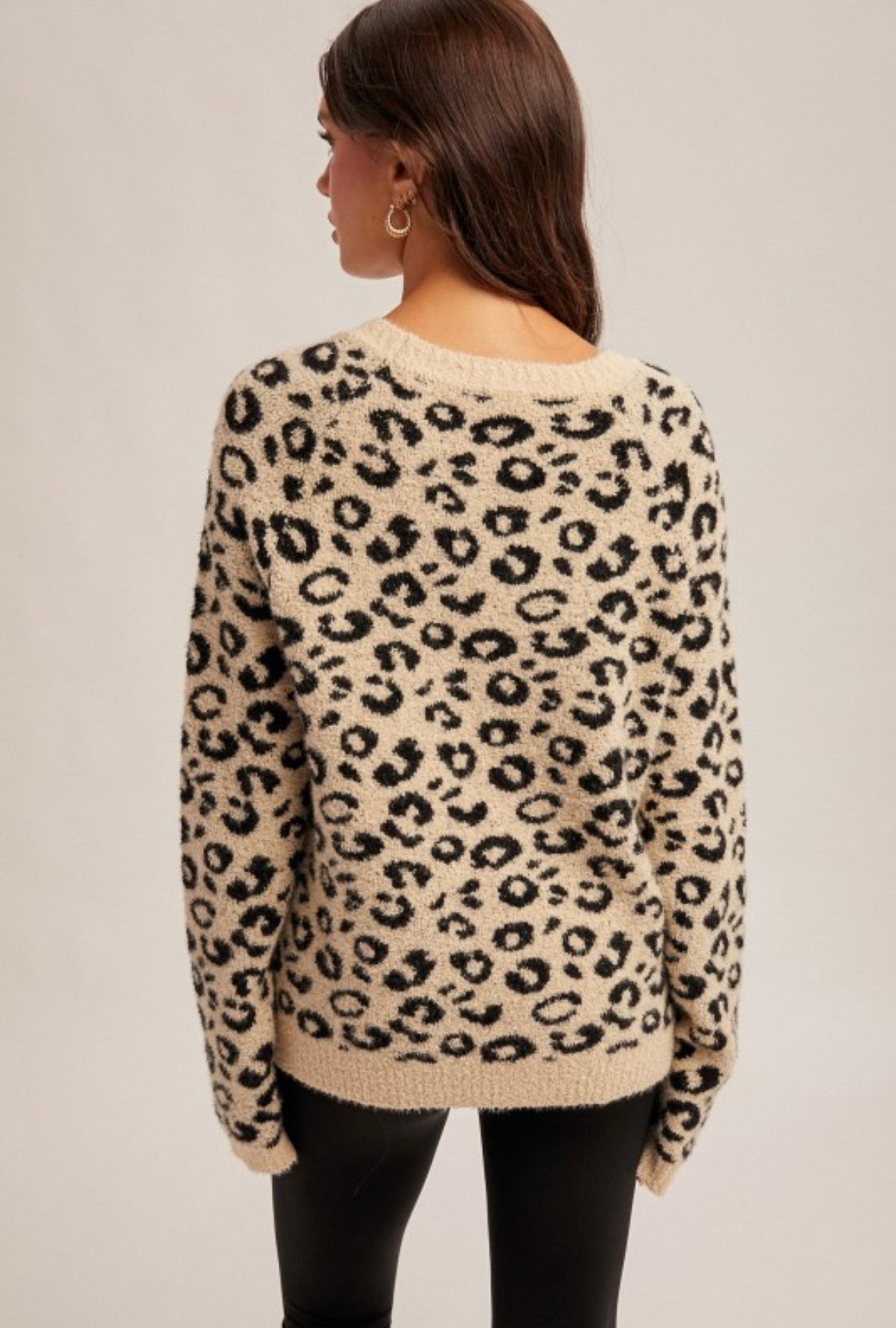 Fuzzy Leopard Sweater