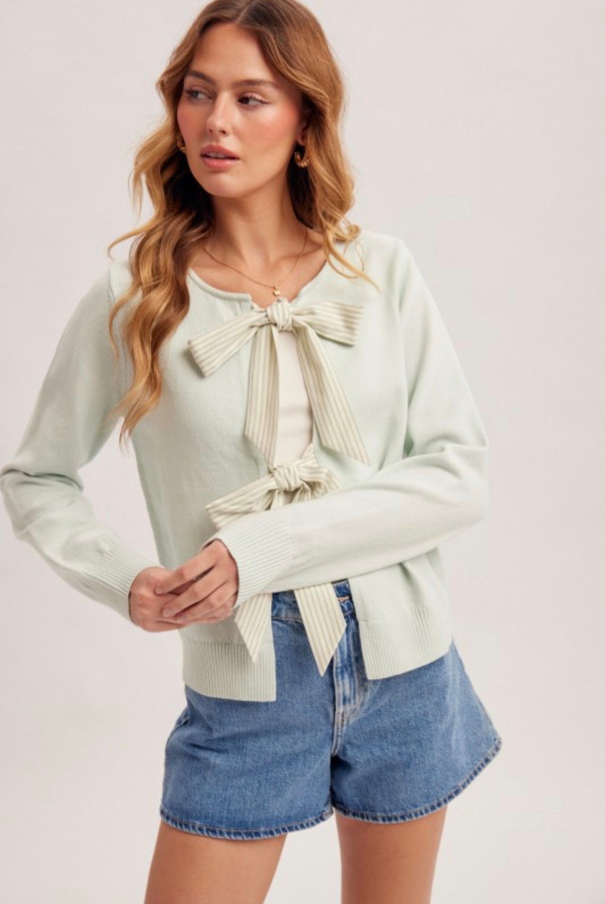 Ribbon Bow Cardi