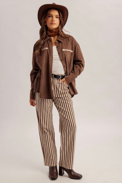 Mixed Wide Leg Pants