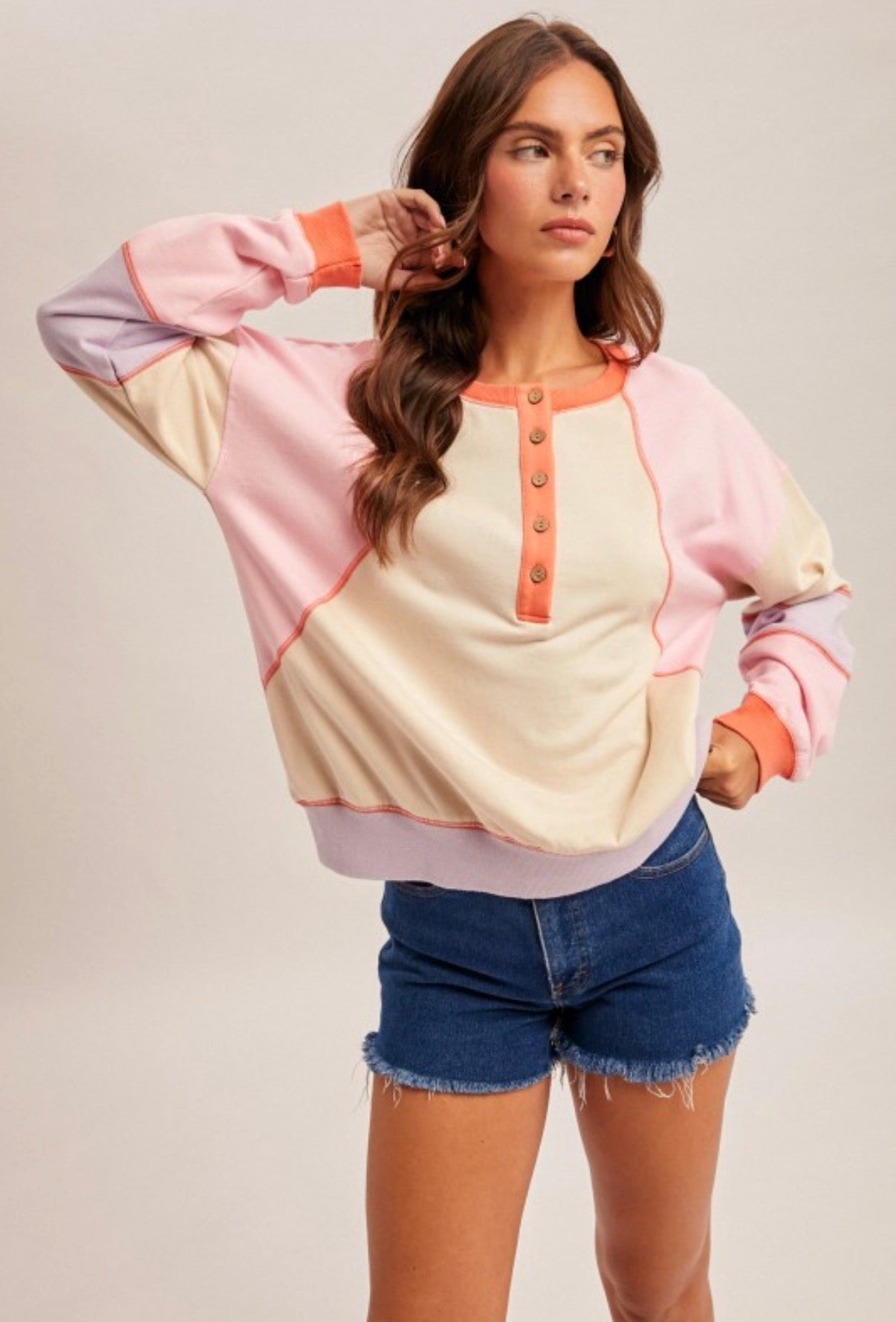 Color Block Henley