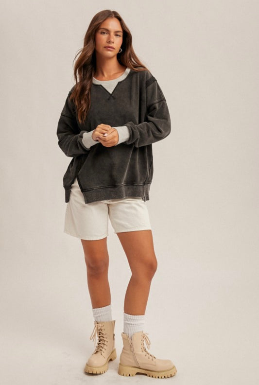 Oversized Crew Black Coffee