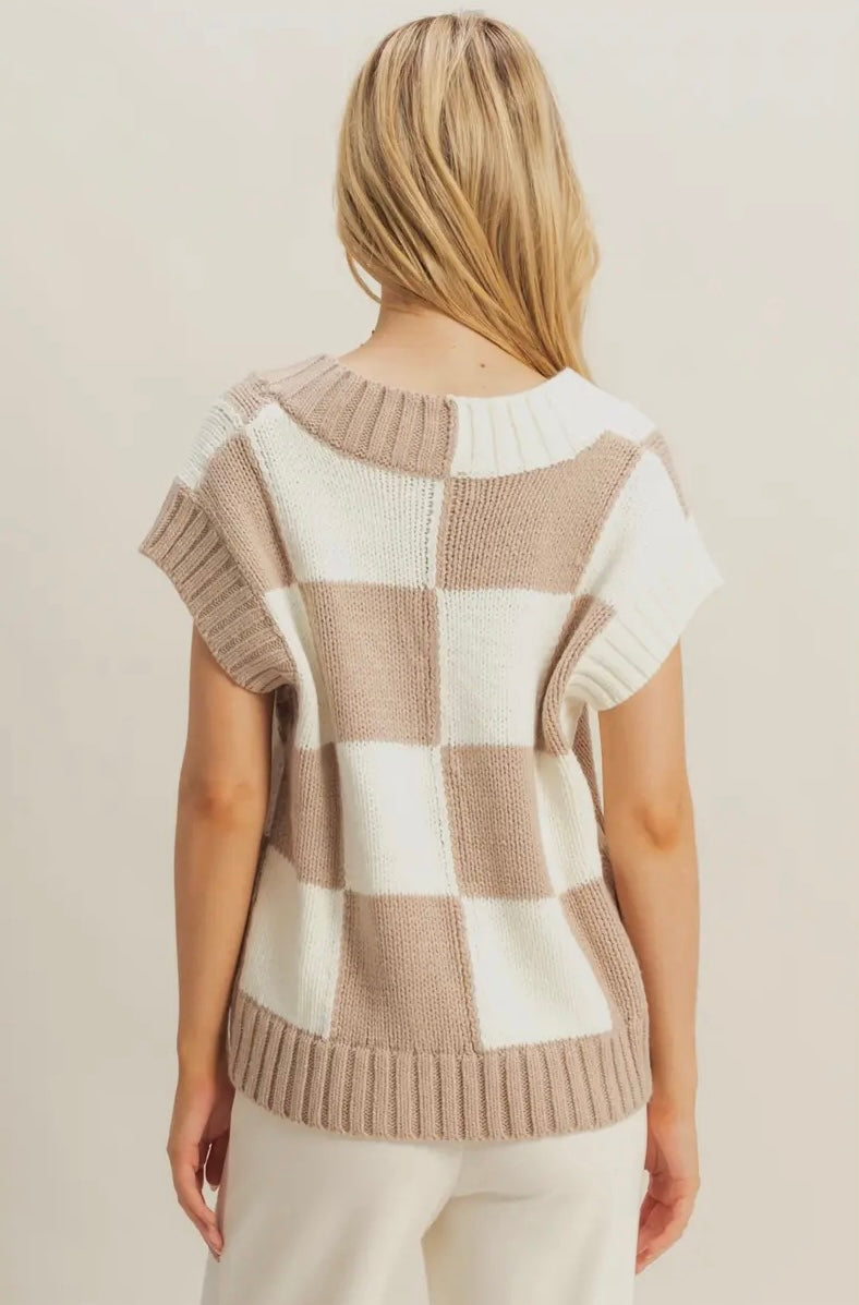 Checker Sweater Vest