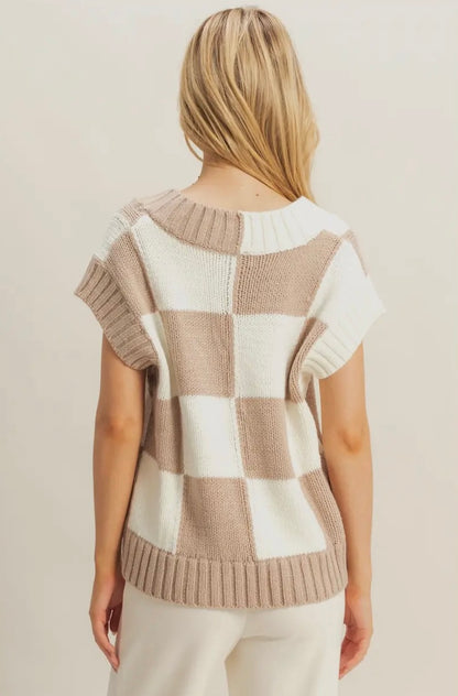 Checker Sweater Vest