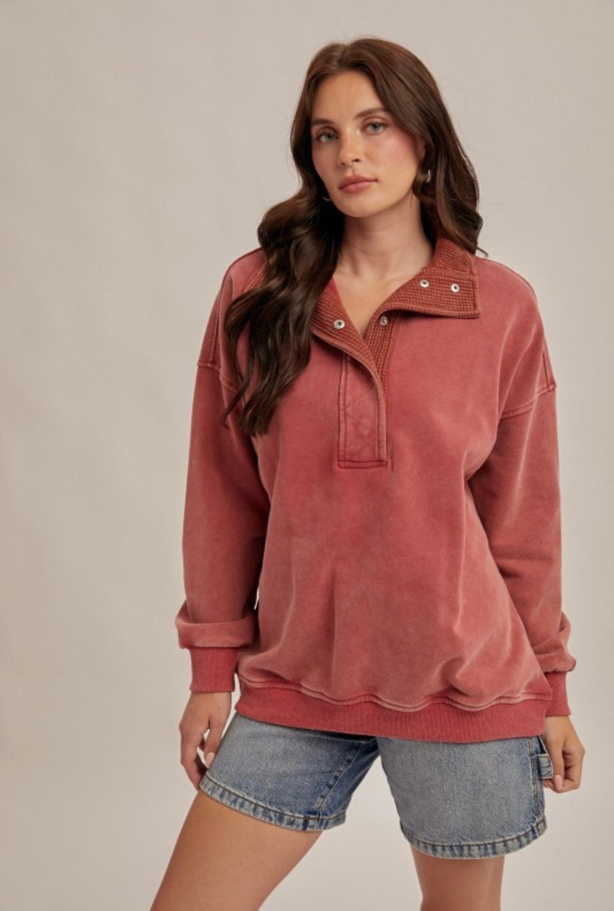 Thermal Sweatshirt Red