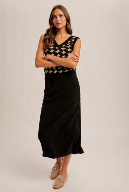 Brush Midi Skirt