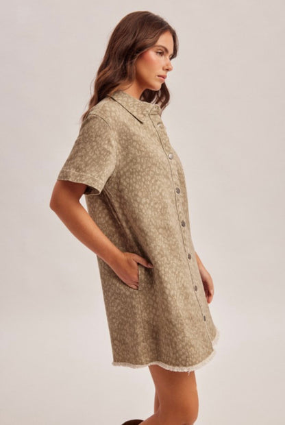Leopard Denim Dress