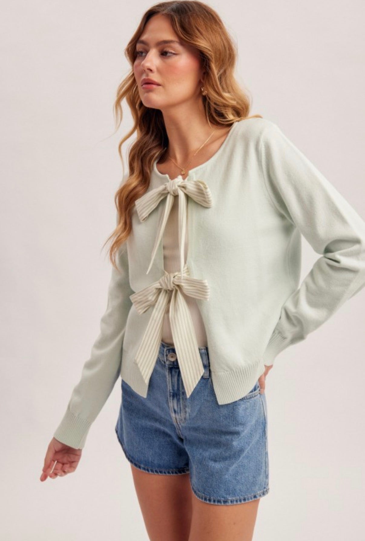 Ribbon Bow Cardi