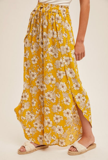 Floral Wide Leg Pants