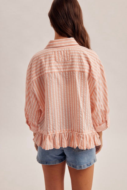 Frill Button Down Top