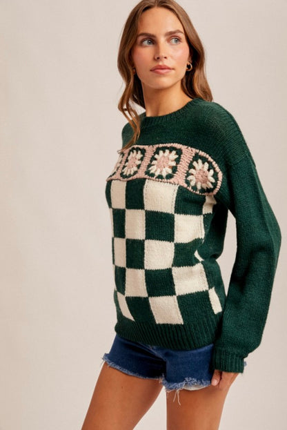 Crochet Checker Sweater