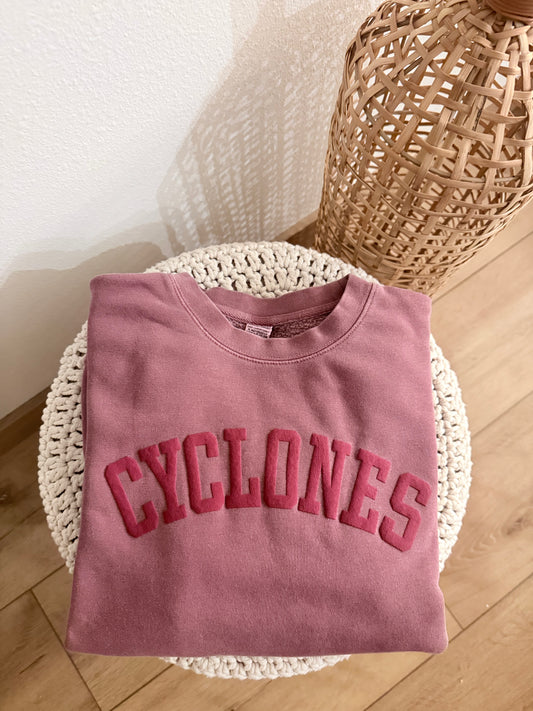 Cyclones Puff Print Crew