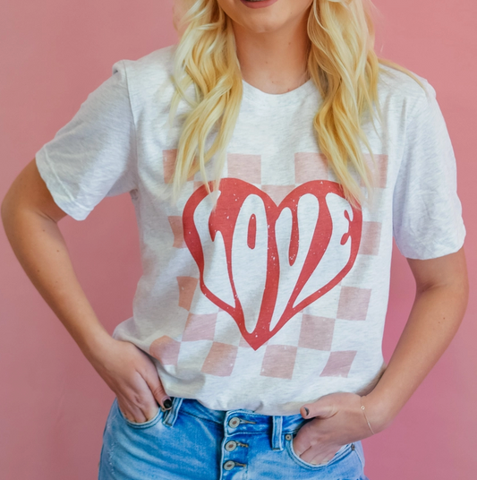 Checkered Love Tee