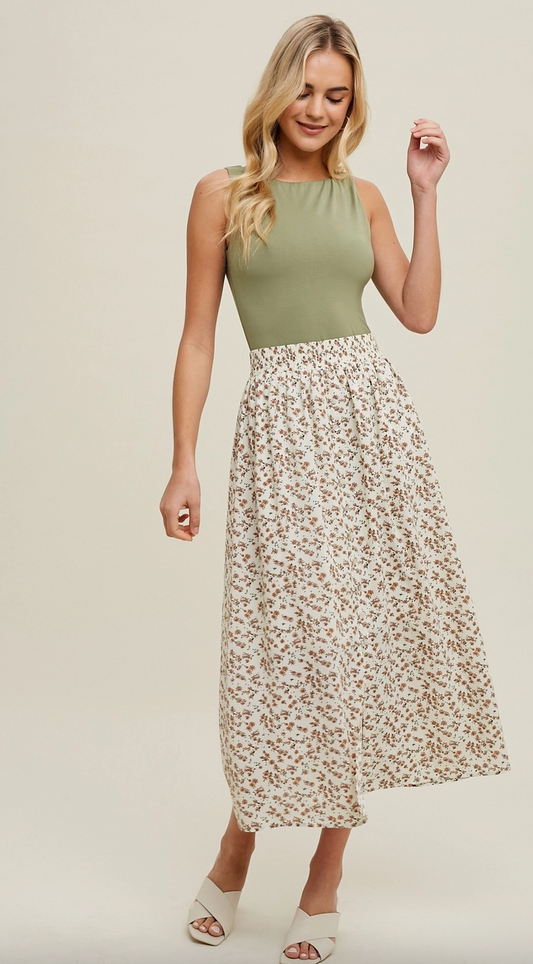 Floral Midi Skirt