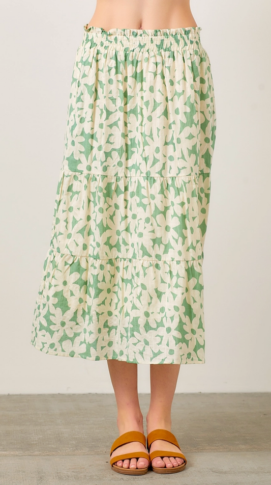 Daisy Skirt Green