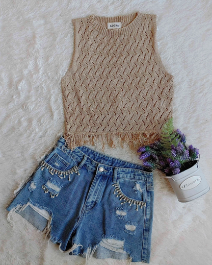 Fringe Hem Top