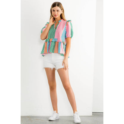 Multicolor Stripe Top