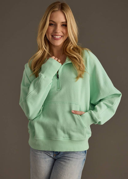 Mint Quarter Zip