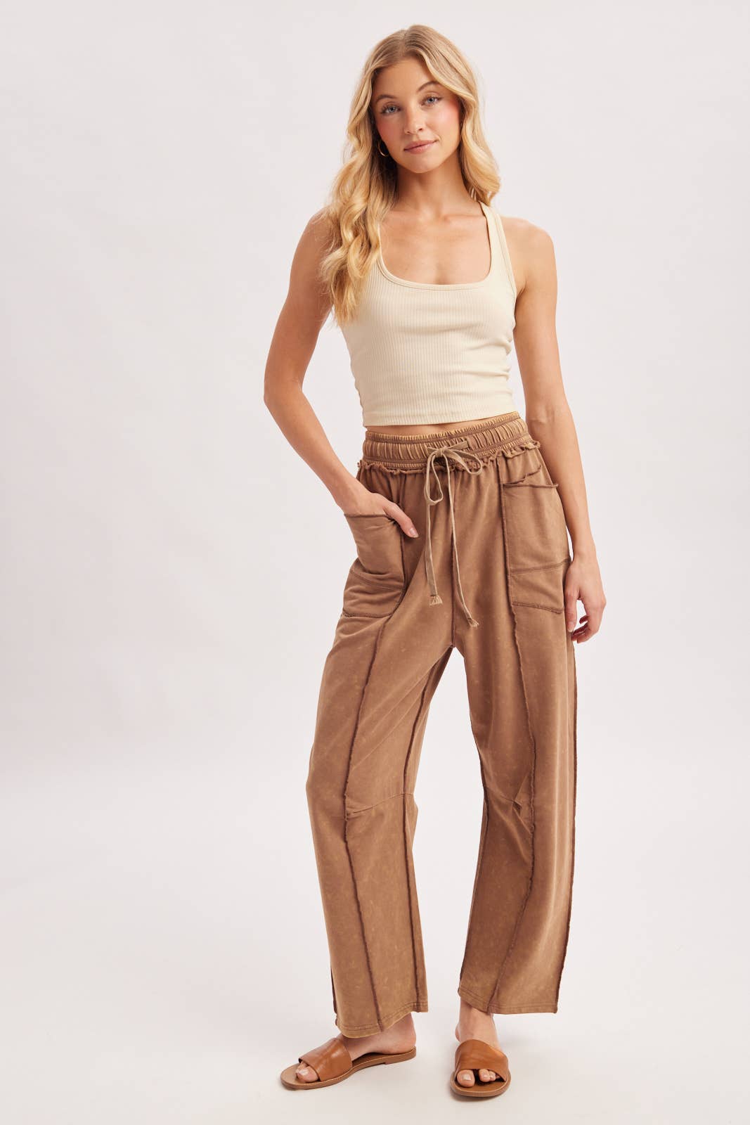 Washed Out Barrel Pants