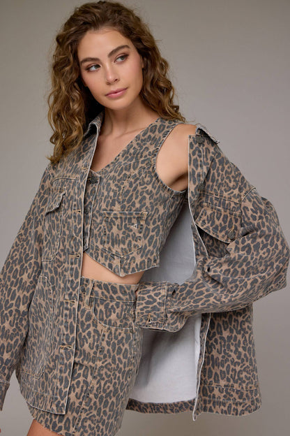 Cheetah Print Oversized Shirt