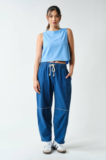 Pima Cotton Relaxed Side-Knot Tank